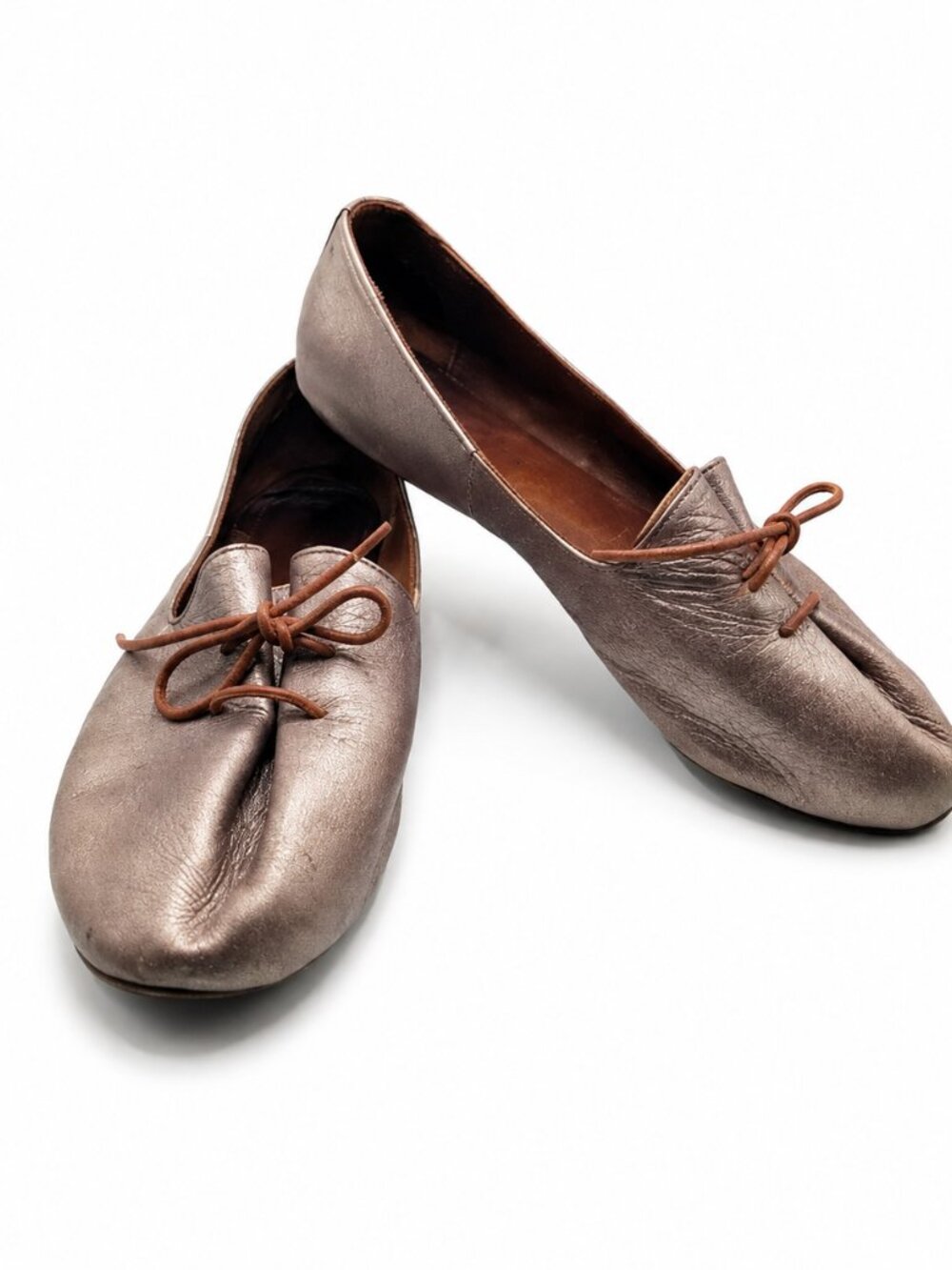 Miz Mooz Metallic Leather Ballet Flats Size 39 - US 8